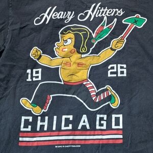 Chicago Blackhawks Heavy Hitters VTG T-shirt Anvil Men's Size Large NHL Hockey